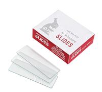 Paquete de 50 portaobjetos de vidrio para biología básica, superficies prelimpiadas, acabado liso, microscopio