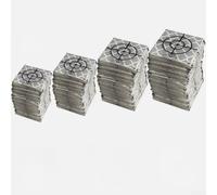 Paquete de 50 reflectores de estación total de acrílico plateado para mediciones precisas de topografía, tamaños de 2 x 2 cm a 6 x 6 cm, compatible con (6 x 6 cm)