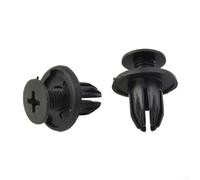 Paquete de 50 remaches de plástico negro para cabezal de moldura de puerta, 16 mm de longitud total, compatibles con coches, furgonetas, camiones, caravanas, paneles de parachoques, cierres laterales
