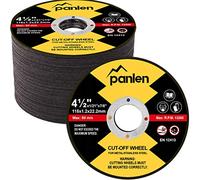 Paquete de 50 ruedas cortadas, 4-1/2 "x 7/8" metal y acero inoxidable, disco de corte rápido profesional para amoladora angular de Panlen (50)