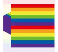 Paquete de 50 servilletas de papel desechables con diseño de bandera de orgullo colorido para el mes del orgullo LGBTQ+, suministros de fiesta de cumpleaños, bodas y decoraciones de mesa, 33 x 33 cm