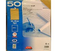 Paquete de 50 sobres kraft marrón 24 260 x 330 90 g/m2 banda de protección