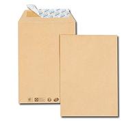 Paquete de 50 sobres Kraft marrón C5 162 x 229 85 g/m2 banda de protección