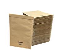 Paquete de 50 sobres postales acolchados con burbujas tamaño 4/G, color marrón Janrax
