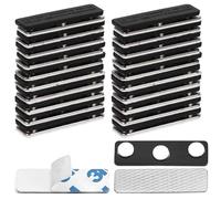Paquete de 50 soportes magnéticos reutilizables para tarjetas de identificación para fijar de forma segura insignias de identificación, etiquetas de nombre y accesorios con 3 imanes de neodimio y