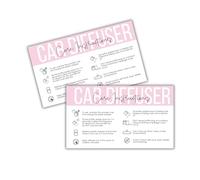 Paquete de 50 tarjetas de instrucciones para el cuidado del difusor de aceite de coche, 3.5 x 2 pulgadas, para colgar en la parte superior de la madera, ambientador, bricolaje, paquete a granel,