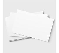 Paquete de 50 tarjetas de visita en blanco (85 x 55 mm), tarjetas de visita blancas en blanco para tarjetas de mensajes de negocios, tarjetas de papel con palabras artesanales Papa Prints®