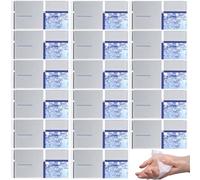Paquete de 50 toallitas de agua pura multiusos para piel sensible; toallitas hipoalergénicas para el cuidado de adultos envueltas individualmente; toallitas húmedas de limpieza portátiles para viajes