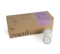 Paquete de 50 toallitas húmedas portátiles listas para usar NAPKIN GO 04 en cápsulas monodosis con fragancia Dulces Especias, Biodegradables, Hipoalergénicas, aptas también para piel sensible.