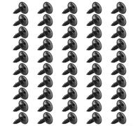 Paquete de 50 tornillos Torx T20, 20 retenedores de tornillo para cubierta delantera del motor, arco de rueda inferior compatible con golf N90974701 de 15 mm de diámetro