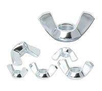 Paquete de 50 tuercas de mariposa de acero aleado, plata galvanizada 3/8-16 1/2-13 1/4-20#10-24 5/16-18 (1/2 13)