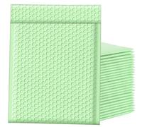 Paquete de 50 unidades de sobres de suministros para pequeñas empresas de color rosa, paquetes de envío, bolsa de embalaje de sobres, sobres-verde menta-15 * 18cm