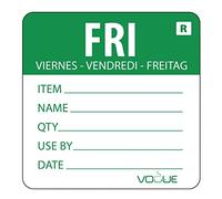 Paquete de: 500 Etiqueta día de la semana Viernes Vogue
