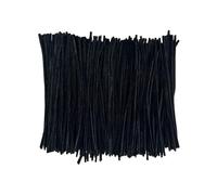 Paquete de 500 limpiadores de tuberías de color negro, 30 cm x 6 mm, tallos de chenilla para manualidades