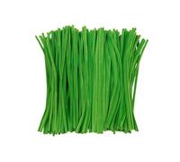 Paquete de 500 limpiadores de tuberías de color verde claro, 30 cm x 6 mm, tallos de chenilla para manualidades