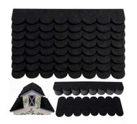 Paquete de 53 tejas de fieltro para casas de pájaros, azulejos traseros para conejera, jardín, cobertizo, techo
