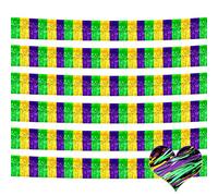 Paquete de 6 10 pies dorado, verde y morado