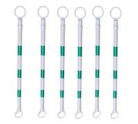 Paquete de 6/12 Conos de tráfico retráctiles de 1,25 m a 2 m, Conos de Seguridad telescópicos de PCV for estacionamientos, barreras for construcción Carreteras(Green and White,6pcs)