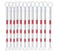 Paquete de 6/12 Conos de tráfico retráctiles de 1,25 m a 2 m, Conos de Seguridad telescópicos de PCV for estacionamientos, barreras for construcción Carreteras(Red and White,12pcs)