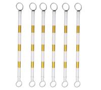 Paquete de 6/12 Conos de tráfico retráctiles de 1,25 m a 2 m, Conos de Seguridad telescópicos de PCV for estacionamientos, barreras for construcción Carreteras(Yellow and White,6pcs)