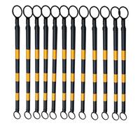 Paquete de 6/12 Conos de tráfico retráctiles de 1,25 m a 2 m, Conos de Seguridad telescópicos de PCV for estacionamientos, barreras for construcción Carreteras(Yellow and Black,12pcs)