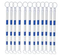 Paquete de 6/12 Conos de tráfico retráctiles de 1,25 m a 2 m, Conos de Seguridad telescópicos de PCV for estacionamientos, barreras for construcción Carreteras(Blue and White,12pcs)