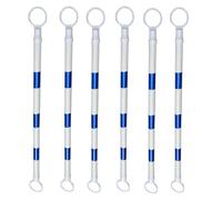 Paquete de 6/12 Conos de tráfico retráctiles de 1,25 m a 2 m, Conos de Seguridad telescópicos de PCV for estacionamientos, barreras for construcción Carreteras(Blue and White,6pcs)