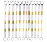 Paquete de 6/12 Conos de tráfico retráctiles de 1,25 m a 2 m, Conos de Seguridad telescópicos de PCV for estacionamientos, barreras for construcción Carreteras(Yellow and White,12pcs)