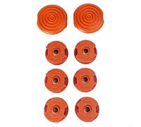Paquete de 6+2 carretes de repuesto de 16 pies con recortadoras Worx WA0007 WG116 WG119 WG105 WG108 WG113 - Línea de nailon naranja de 0.065 pulgadas