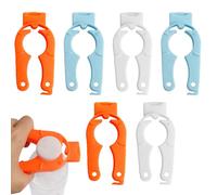 Paquete de 6 abridores de botellas de plástico 3 en 1 multiusos para manos artríticas, abridor de botellas de agua giratorio fácil de usar para cocina, camping y actividades al aire libre