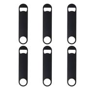 Paquete de 6 abridores de botellas planos, abridor de botellas de cerveza de acero inoxidable, abridor de botellas de camarero resistente para cocina, bar, restaurante, fiesta, hombres y mujeres