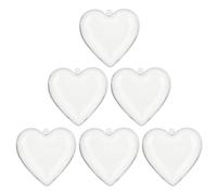 Paquete de 6 adornos de Navidad transparentes rellenables para árbol de vacaciones, decoración del hogar, suministros de globos rellenables