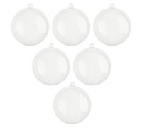 Paquete de 6 adornos de Navidad transparentes rellenables para árbol de vacaciones, decoración del hogar, suministros de globos rellenables