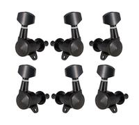 Paquete de 6 afinadores de bloqueo de clavijas de cuerda de guitarra clavijas de afinación for piezas y accesorios de guitarra de cabezal de máquina(3R 3L Black)