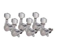 Paquete de 6 afinadores de bloqueo de clavijas de cuerda de guitarra clavijas de afinación for piezas y accesorios de guitarra de cabezal de máquina(6R Silver)