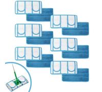 Paquete de 6 almohadillas de microfibra reutilizables compatibles con Swiffer Sweeper y reutilizables, lavables, reutilizables, duraderas, funciona con cabezales Swiffer y ReadyMop.