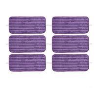 Paquete de 6 almohadillas de microfibra reutilizables y lavables, aptas para mopas húmedas Swiffer/fregonas de piso de madera dura Jet, elimina el pelo de mascotas, suciedad y grasa de cocina (paquete