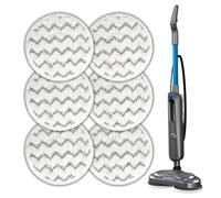 Paquete de 6 almohadillas de repuesto compatibles con BISSELL SpinWave SmartSteam Mopa de vapor 3897A, almohadillas de fregona giratorias, almohadillas de fregona resistentes para fregona,