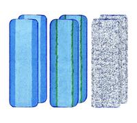 Paquete de 6 almohadillas de repuesto de limpieza de microfibra para mopa Bona, almohadilla de limpieza de microfibra lavable y reutilizable para suelos de madera dura, uso en seco y húmedo, 2