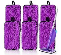 Paquete de 6 almohadillas reutilizables compatibles con mopa Swiffer Wet Jet, almohadillas de microfibra para mopa Swiffer, almohadillas húmedas de 10 a 12 pulgadas para trapeador húmedo seco,