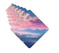 Paquete de 6 ambientadores de coche azules montañas y nubes, lindo ambientador colgante de coche para decoración de habitación automotriz, regalo