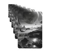 Paquete de 6 ambientadores de coche en blanco y negro con imagen del planeta, lindo ambientador colgante de coche para decoración de habitación automotriz, regalo