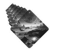 Paquete de 6 ambientadores de coche en blanco y negro con imagen del planeta, lindo ambientador colgante de coche para decoración de habitación automotriz, regalo