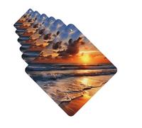 Paquete de 6 ambientadores de coche para colgar en la playa, amanecer, para decoración de habitación automotriz, regalo