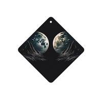 Paquete de 6 ambientadores para coche con diseño de dos lunas, bonitos ambientadores colgantes para coche, para decoración de habitaciones automotrices, regalo.