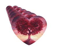 Paquete de 6 ambientadores para coche, diseño de árbol de amor, bonito corazón para colgar en el coche, decoración de habitación de automóvil, regalo