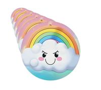 Paquete de 6 ambientadores para coche, diseño de caricatura, arcoíris sonriente, lindo ambientador colgante para coche, decoración de habitación de automóvil, regalo