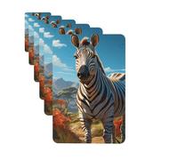 Paquete de 6 ambientadores para coche, diseño de cebra, selva, lindo ambientador colgante para decoración de habitación de automóvil, regalo