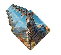Paquete de 6 ambientadores para coche, diseño de cebra, selva, lindo ambientador colgante para decoración de habitación de automóvil, regalo