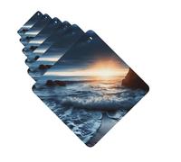 Paquete de 6 ambientadores para coche, diseño de esquina del mar, lindo ambientador colgante para decoración de habitación automotriz, regalo